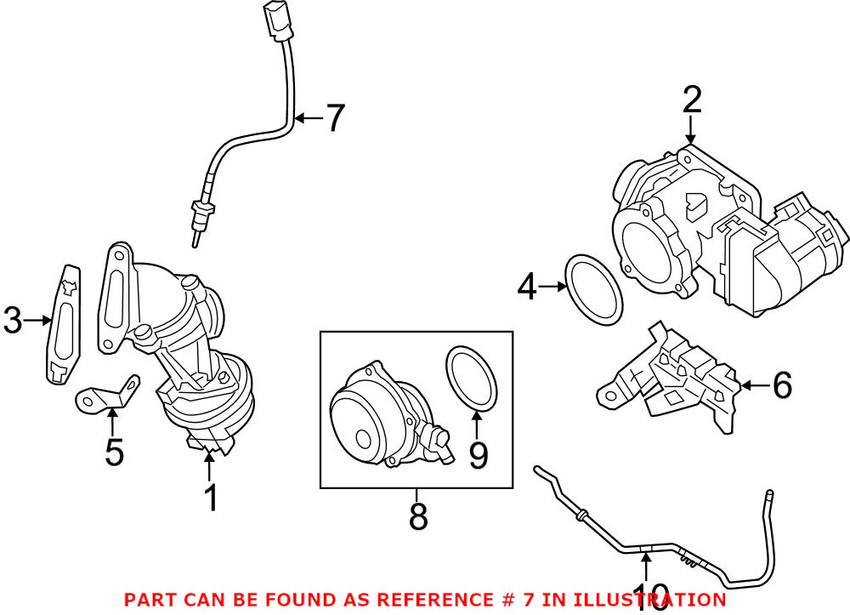 BMW EGR Temperature Sensor 13627811913