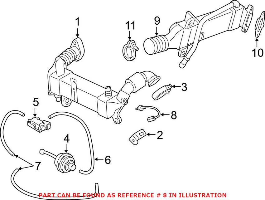 BMW Exhaust Gas Temperature Sensor 13628506995