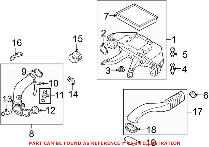 BMW Mass Air Flow Sensor 13628509725