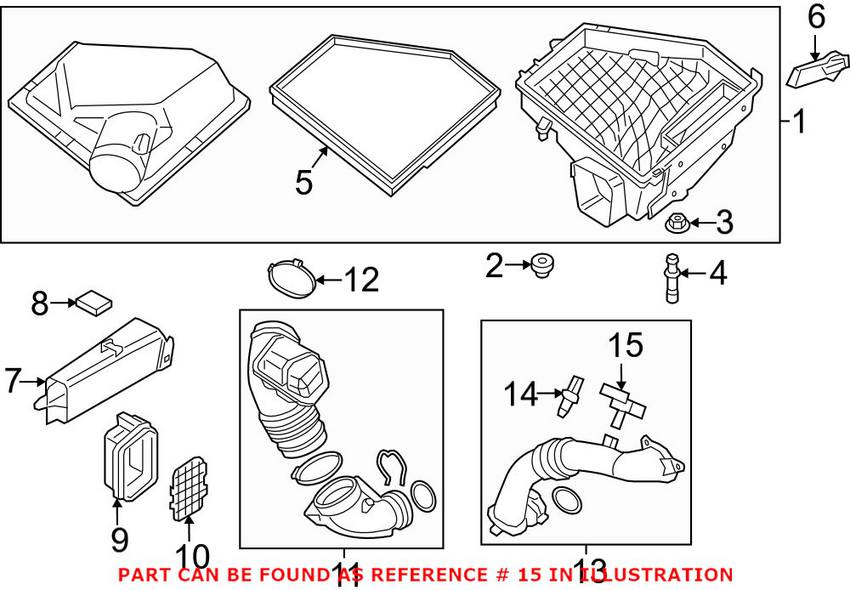 BMW Turbocharger Boost Sensor 13628637896