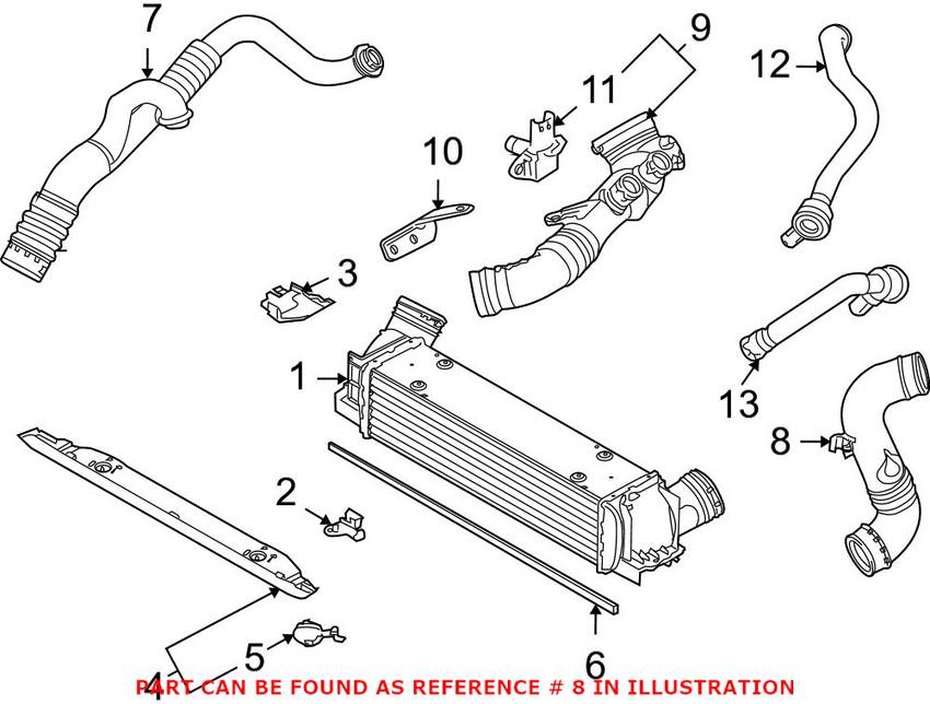 Air Intake Charge Pipe - Lower