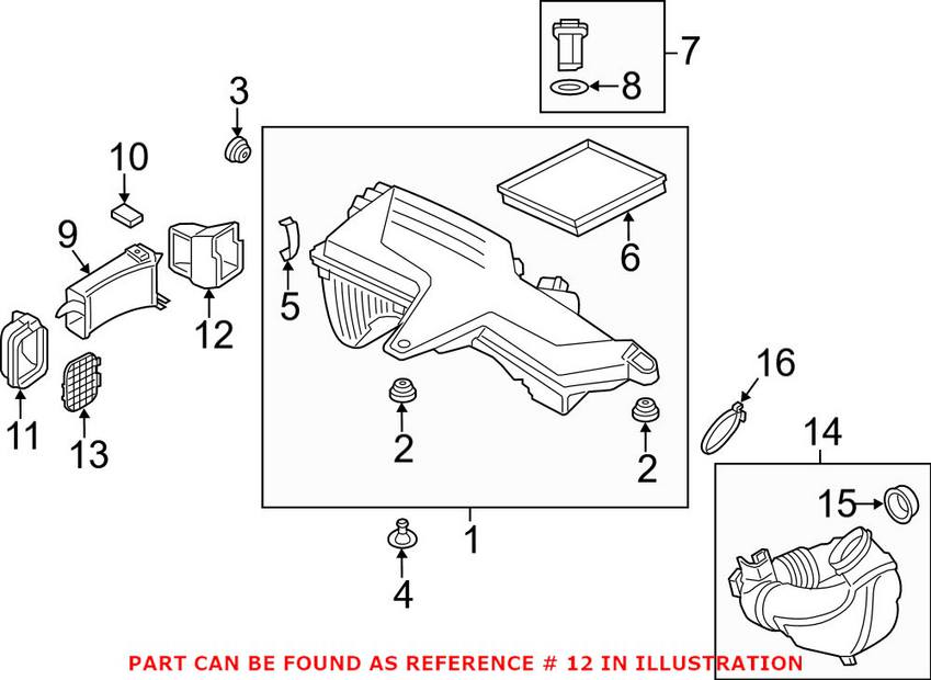 Air Filter Intake Duct