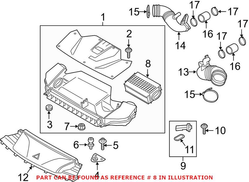 Engine Air Filter (Cyl 1-4)