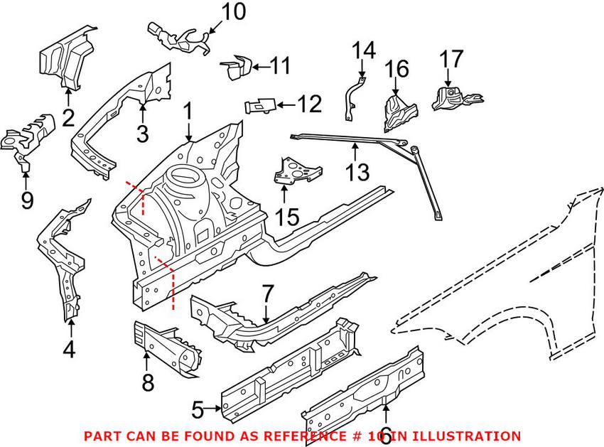 BMW Air Cleaner Bracket - Passenger Right 13718618896