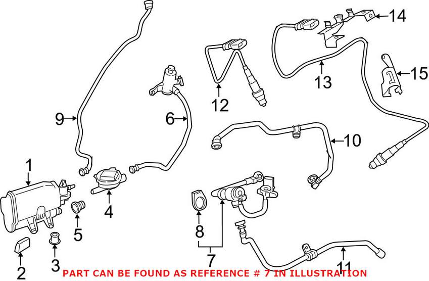 BMW Fuel Tank Vent Valve 13907636153