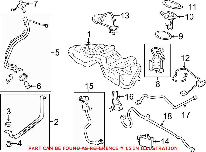 BMW Vapor Canister Purge Solenoid - Passenger Right 13907636159