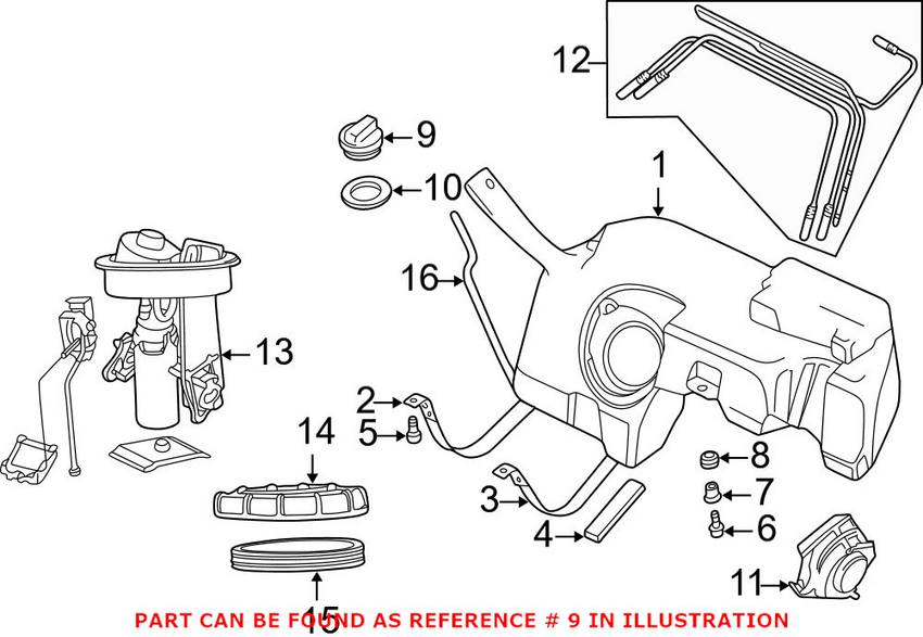 BMW Gas Cap 16111184664