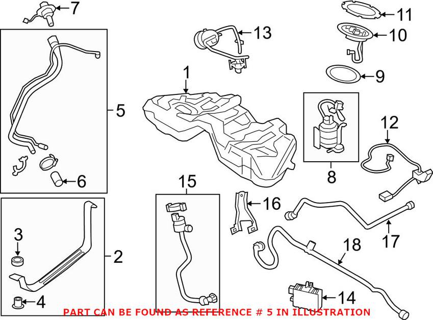 BMW Fuel Filler Neck 16117185144