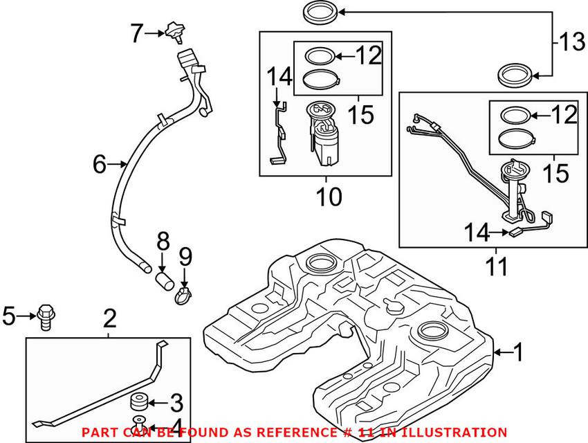 BMW Fuel Pump Assembly 16117195470