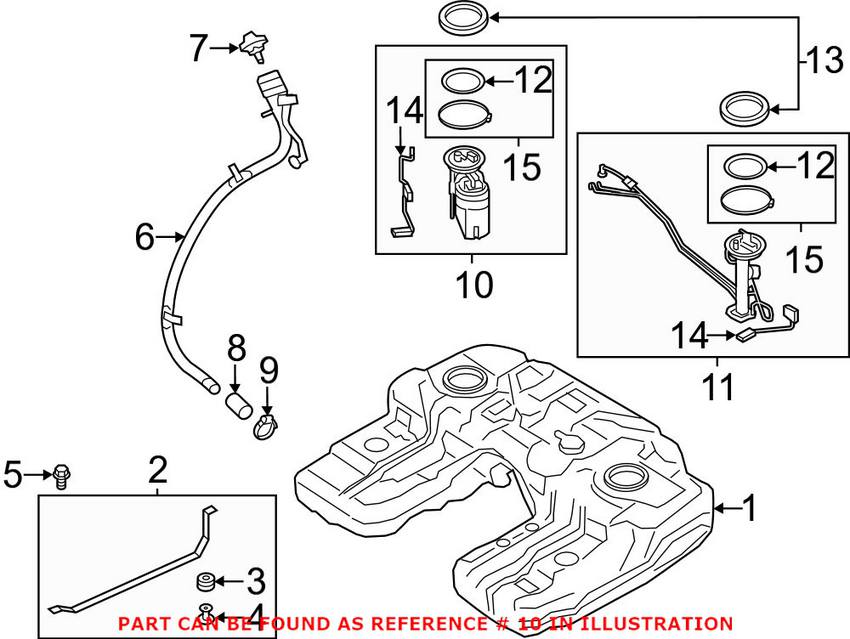 BMW Fuel Pump Assembly - Passenger Side 16117195471