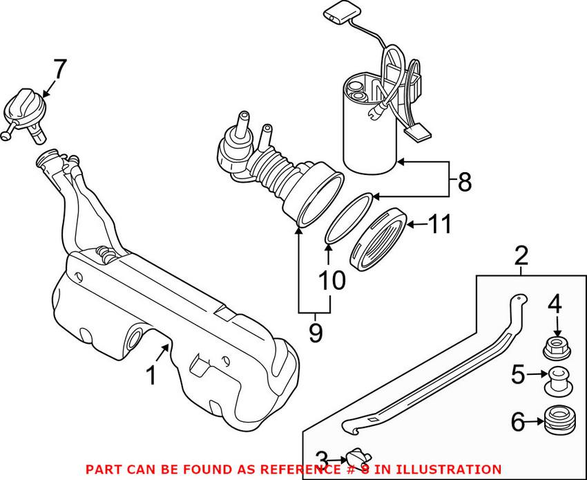 BMW Fuel Pump Assembly 16117198099