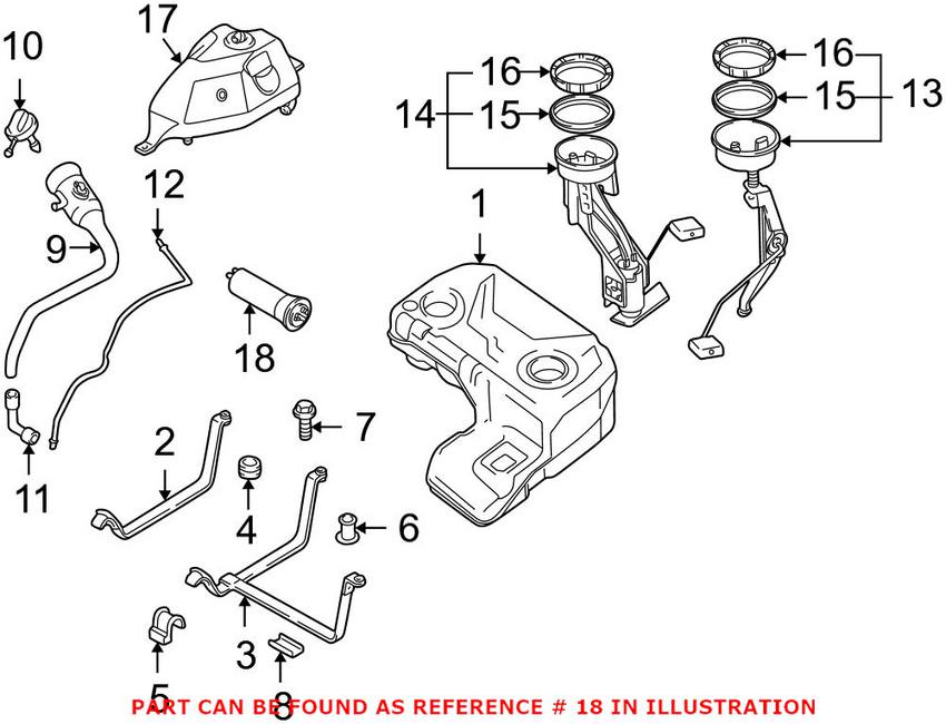 BMW Fuel Filter 16126754016