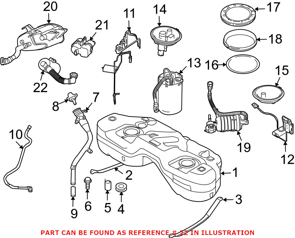 BMW Leak Detection Pump Dust Filter 16137439423