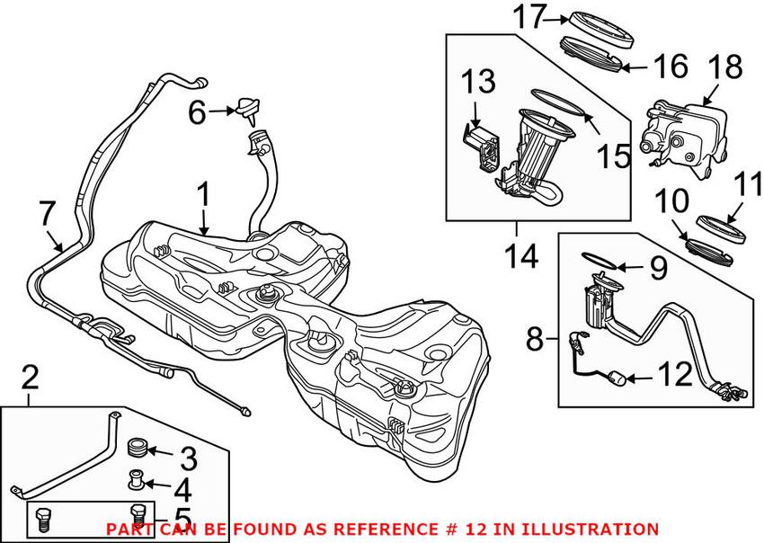 BMW Fuel Level Sender 16146765824