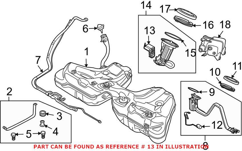 BMW Fuel Lever Sensor - Driver Side 16146765825