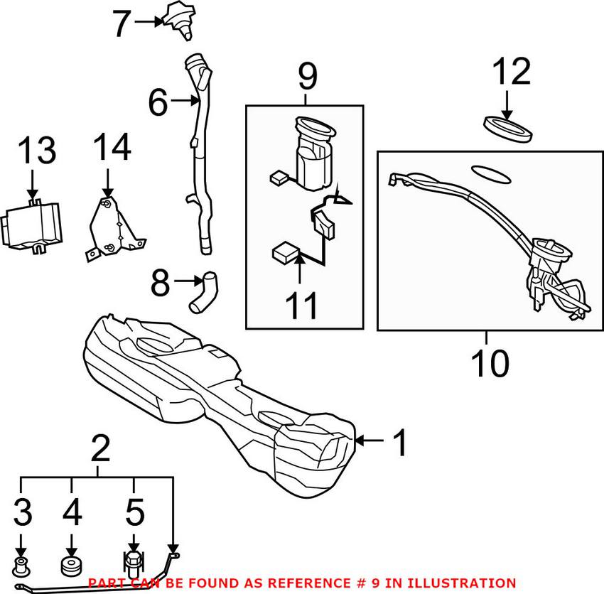 BMW Fuel Pump Assembly 16147163298