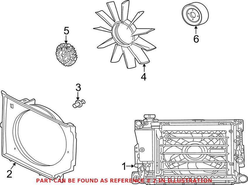 BMW Engine Cooling Fan Shroud 17111436259