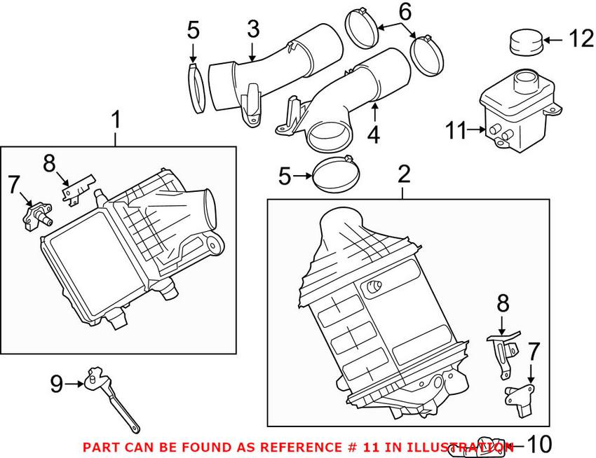 BMW Intercooler Expansion Tank 17112284880