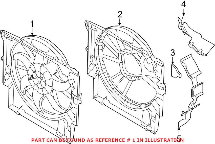 BMW Engine Cooling Fan Assembly - Front 17112284887