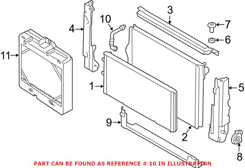 BMW Engine Coolant Pipe - Upper 17117848791