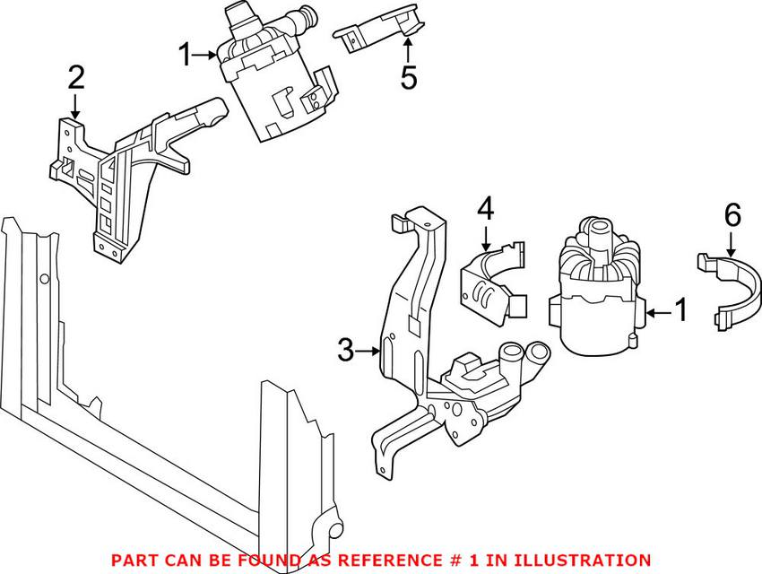 BMW Engine Auxiliary Water Pump 17122284291