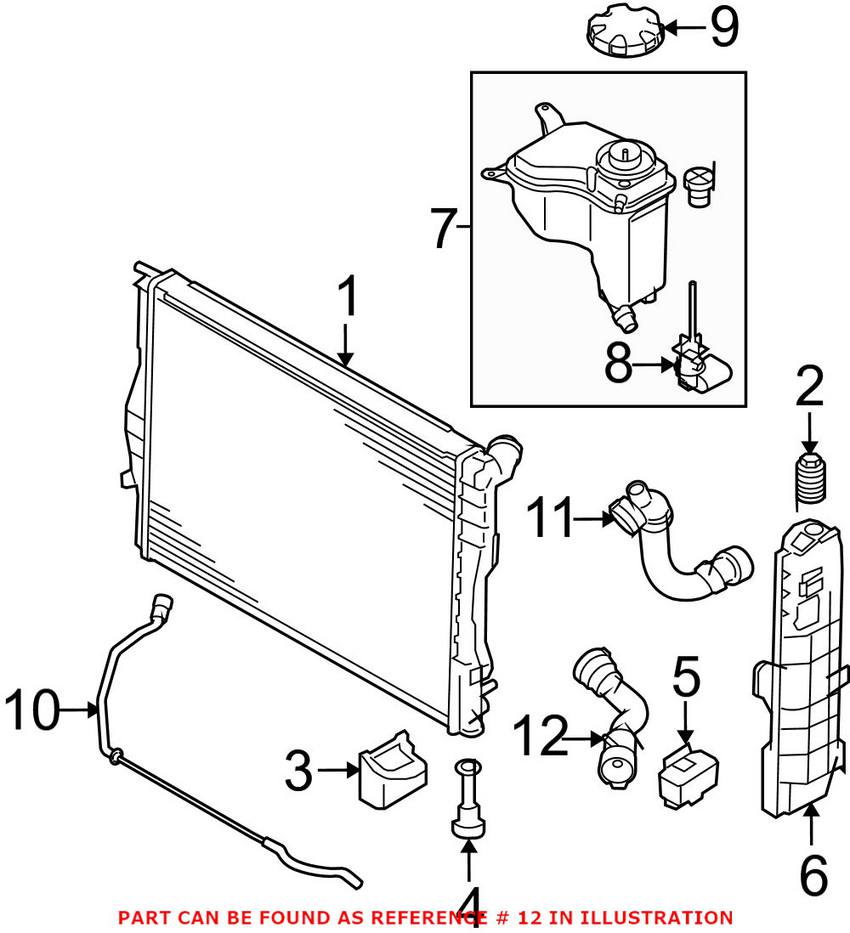 BMW Engine Coolant Hose - Upper 17127531579