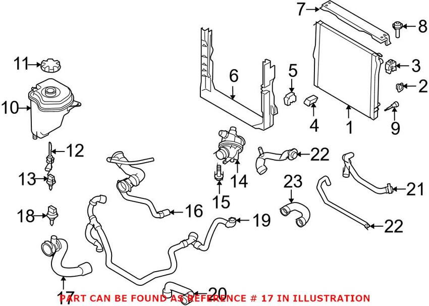 BMW Engine Coolant Hose 17127537108