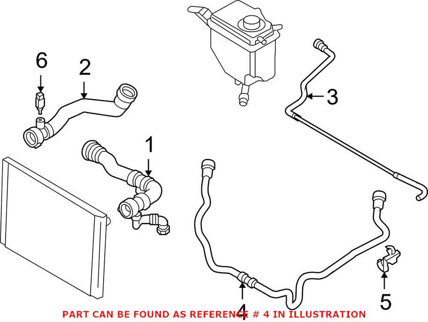 BMW Engine Coolant Hose 17127560160