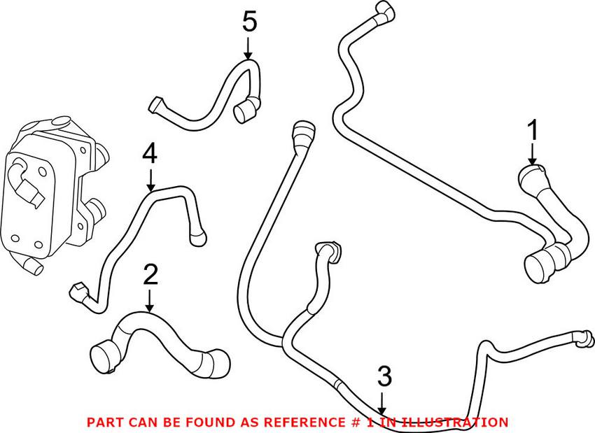 BMW Engine Coolant Hose - Upper 17127560968