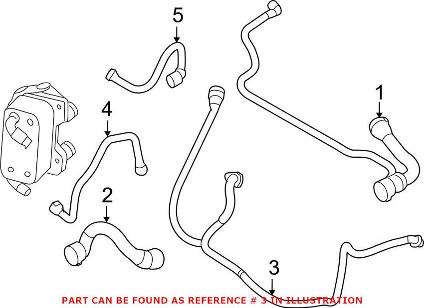 BMW Expansion Tank Hose 17127560971