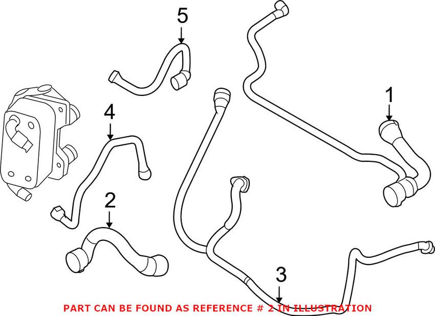 BMW Engine Coolant Hose - Lower 17127565075