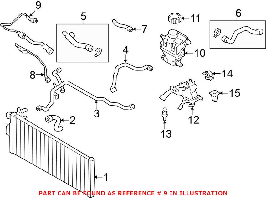 BMW Engine Coolant Hose 17127575435