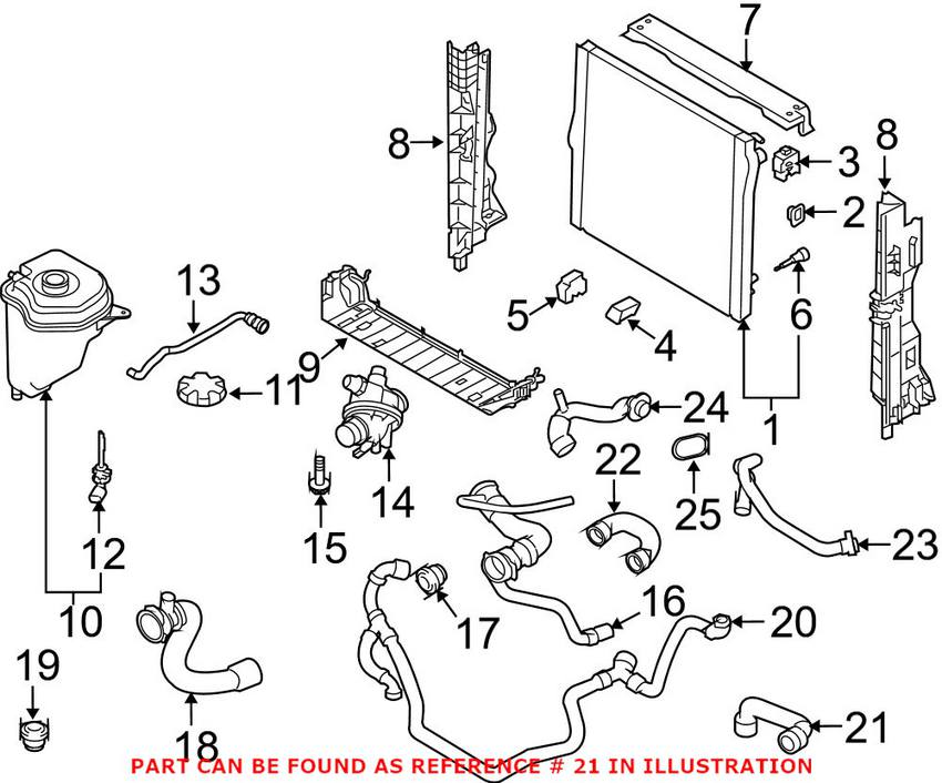 BMW Engine Coolant Hose 17127576368