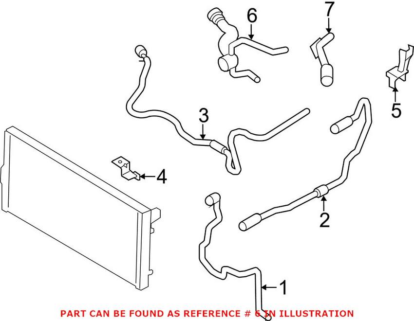 BMW Engine Coolant Hose - Upper 17127580957