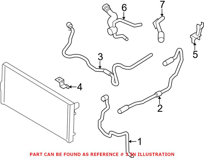 BMW Engine Coolant Hose 17127583175 Genuine BMW 17127583175