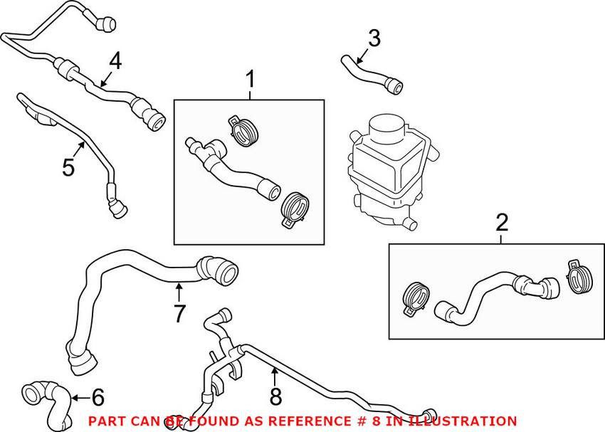 BMW Engine Coolant Hose 17127592649