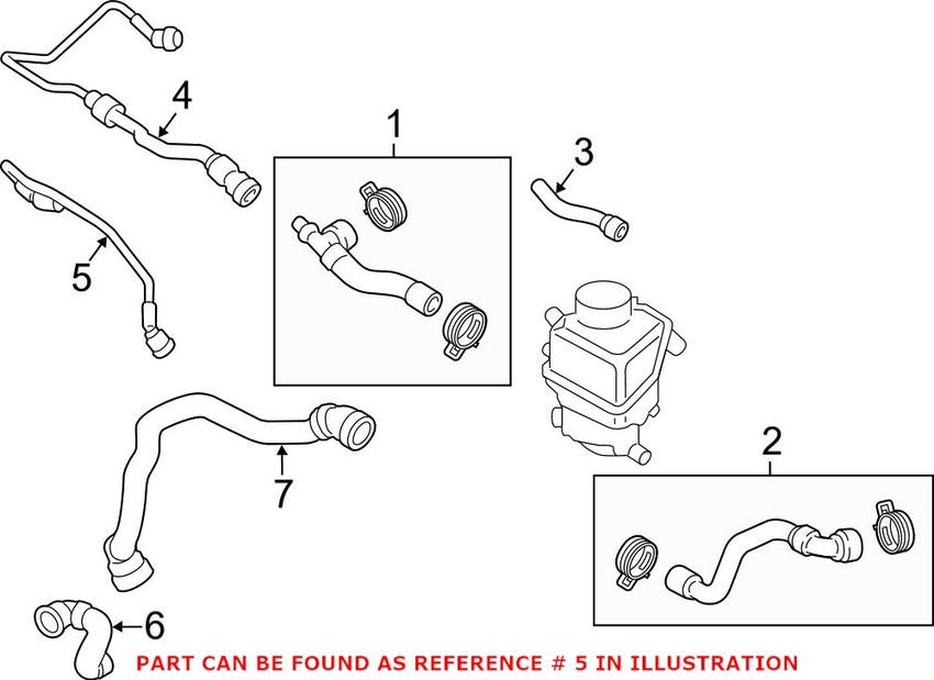 BMW Engine Coolant Hose 17127592650