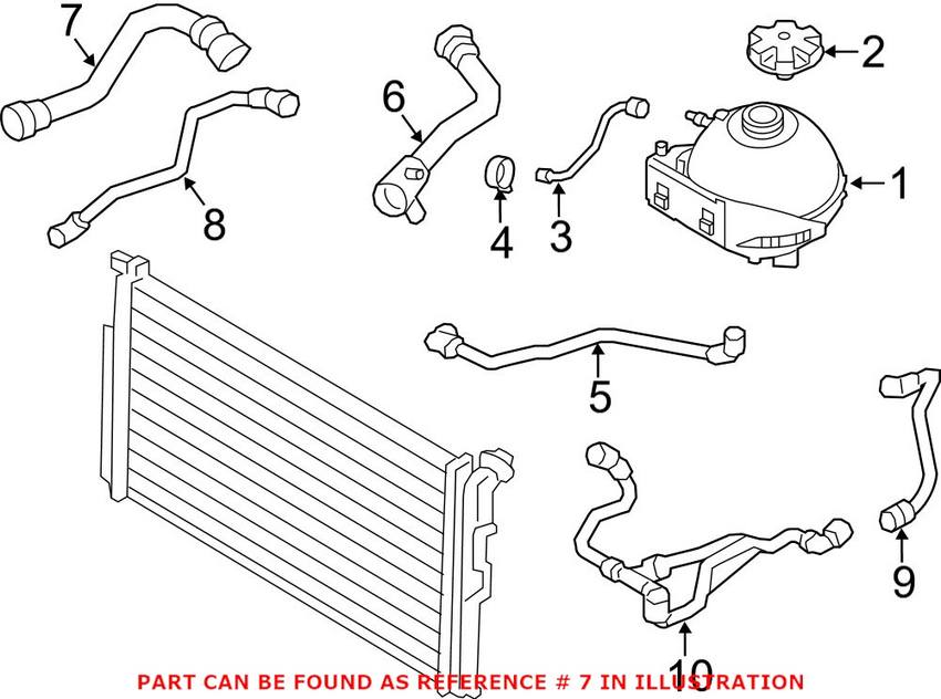 BMW Radiator Coolant Hose - Lower 17127596838