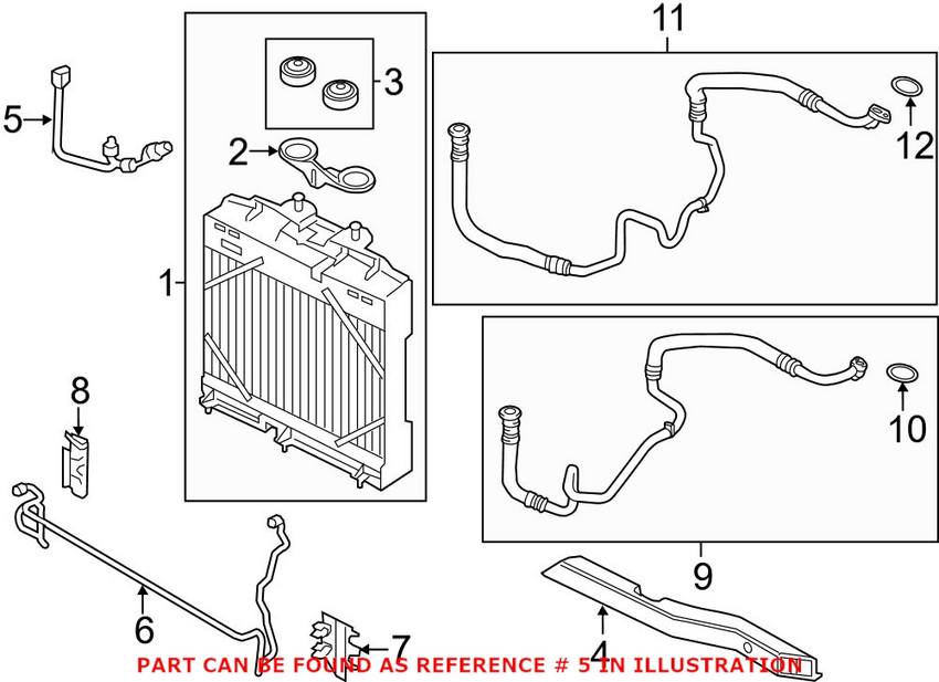 BMW Radiator Coolant Hose - Upper 17127598248