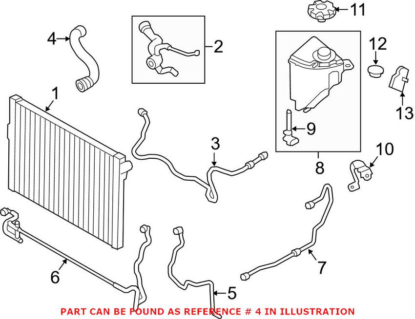 BMW Radiator Coolant Hose - Lower 17127605640