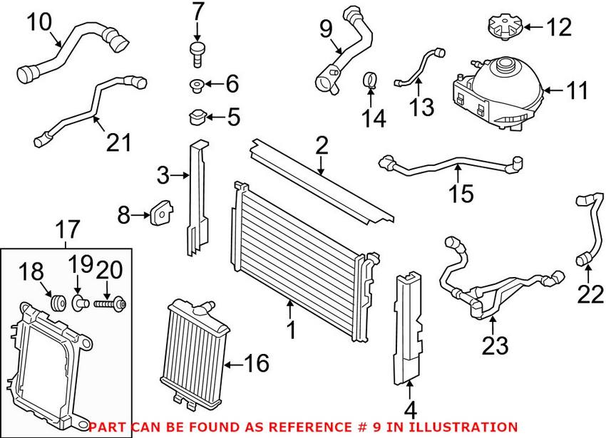 BMW Radiator Coolant Hose - Upper 17127619255