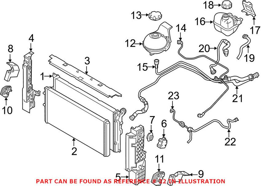 BMW Radiator Coolant Hose - Upper 17127640821