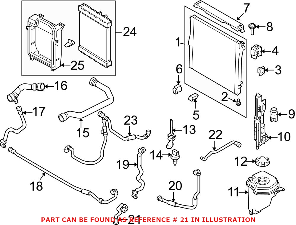 Engine Coolant Hose - Auto Trans Cooler to Radiator