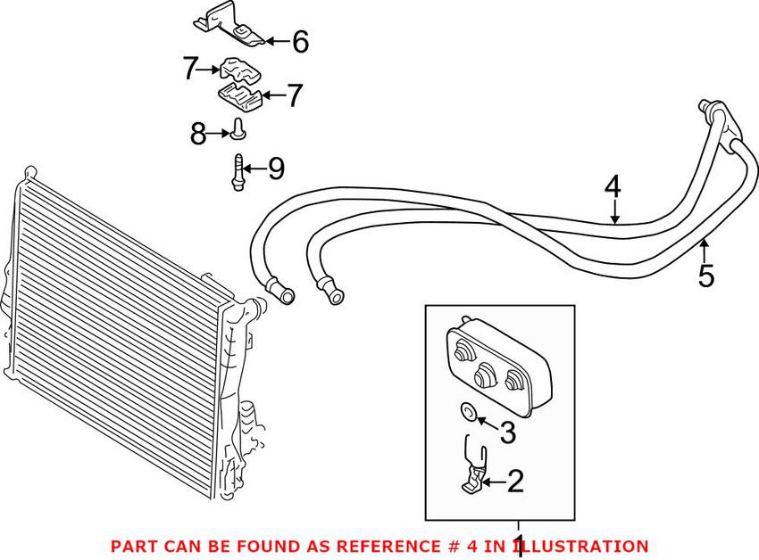 BMW Transmission Cooler Line (Inlet) 17221438675