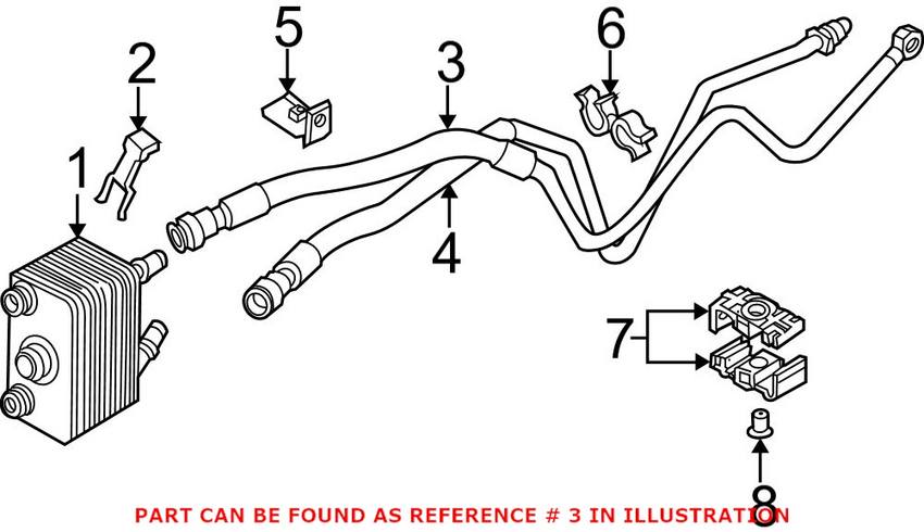 BMW Auto Trans Oil Cooler Line - Inlet 17227505947