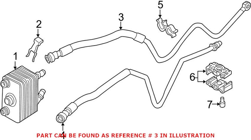 BMW Auto Trans Oil Cooler Hose (Inlet) 17227509300