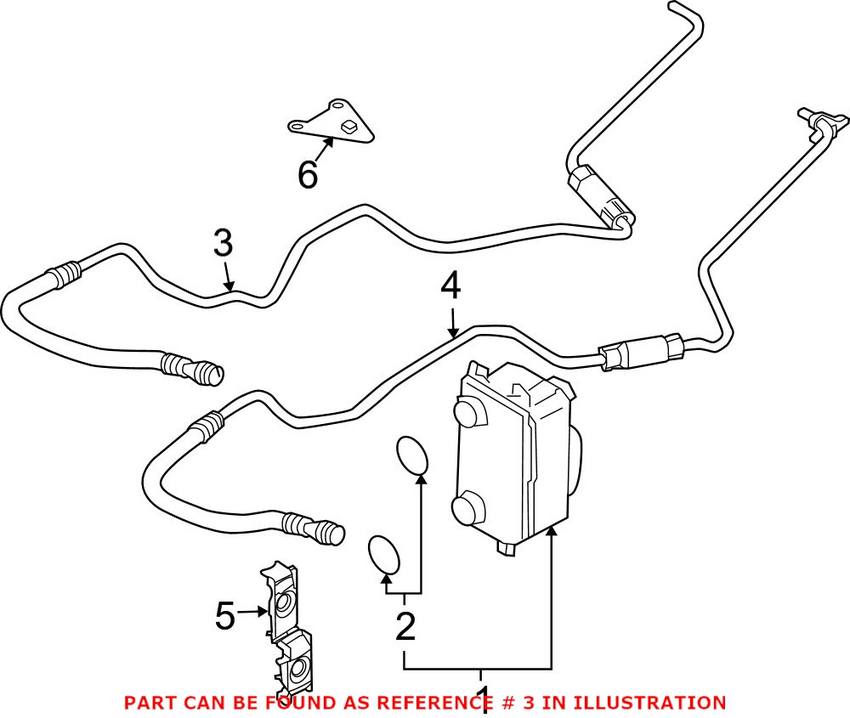 BMW Auto Trans Oil Cooler Line (Inlet) 17227519261