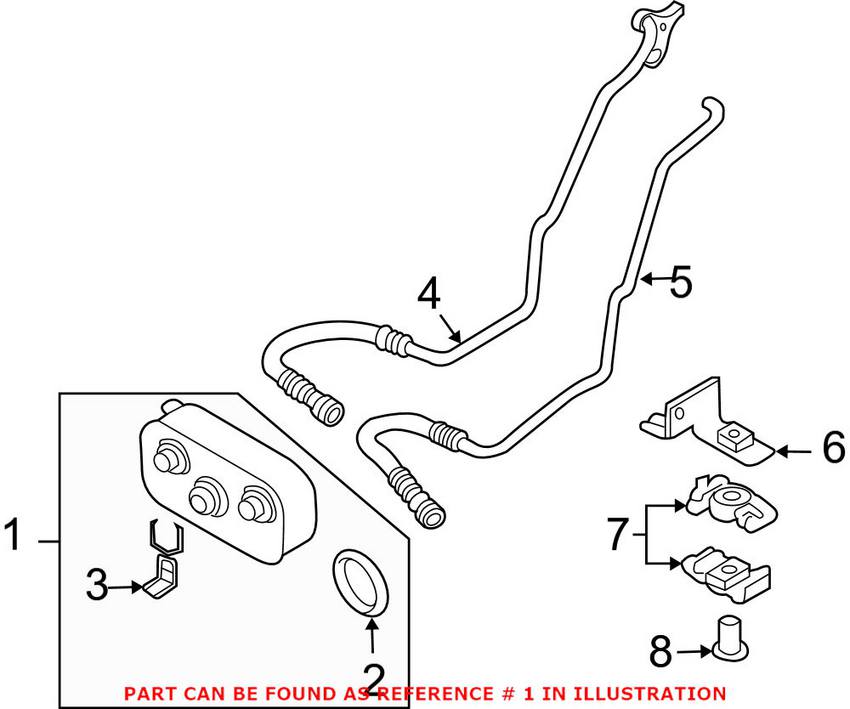 BMW Automatic Transmission Oil Cooler 17227551636