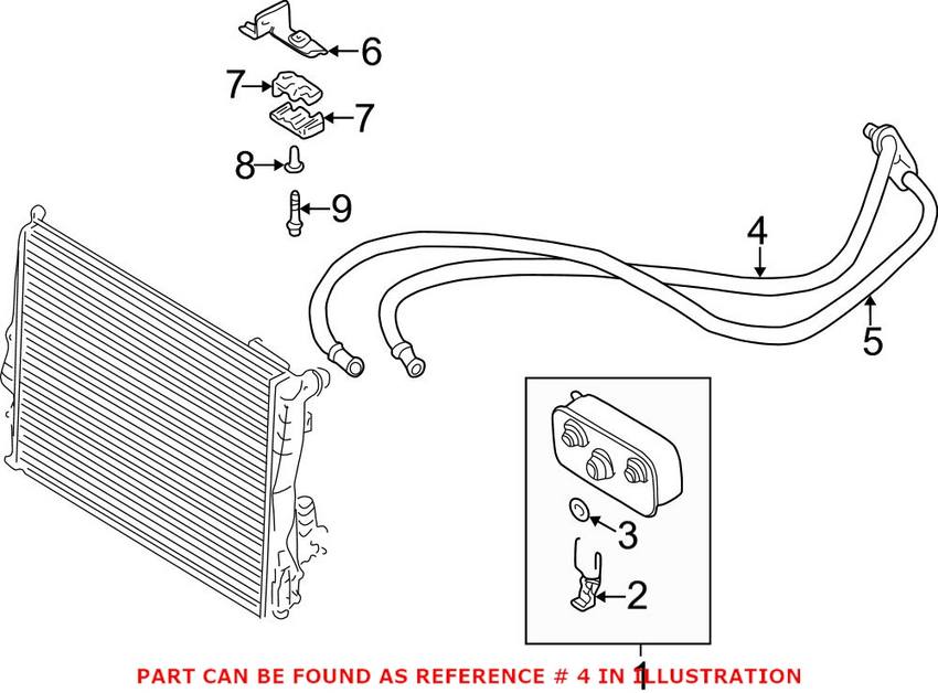 BMW Transmission Cooling Pipe Inlet 17227577622