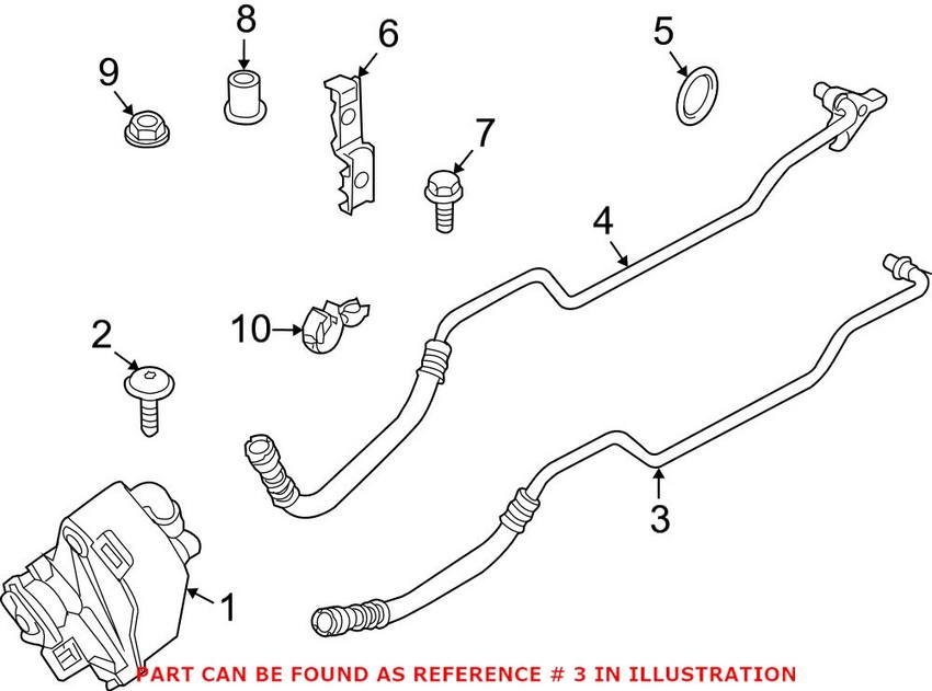 BMW Auto Trans Cooler Line (Inlet) 17227577635